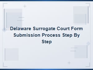 How to File Forms in Delaware Surrogate Court