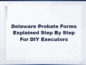 Delaware Probate Forms Guide for Diy Executors